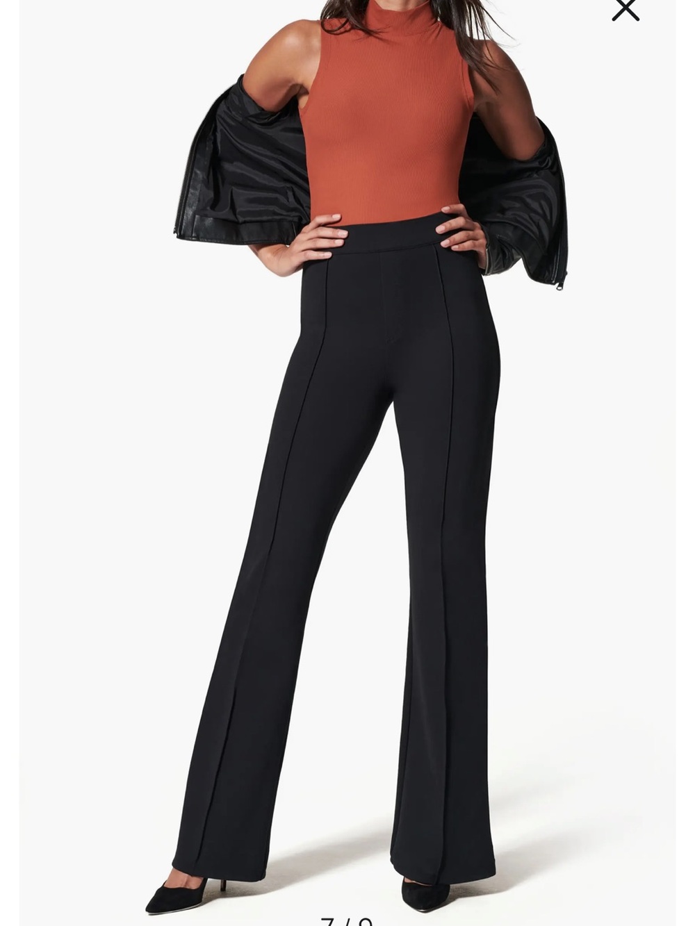 Spanx Perfect Fit High Rise Ponte Flare Pants size Small Regular